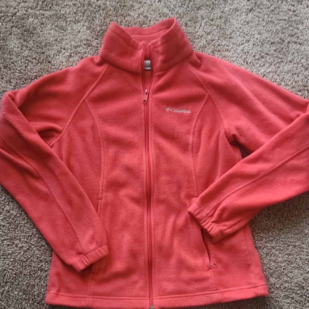Columbia Pink Full-Zip Fleece Jacket